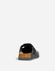 Birkenstock® Boston Grip Leather Clogs BLACK