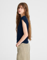 Side-Cinch Muscle Tee MIDNIGHT NAVY