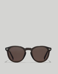 Round Acetate Sunglasses TRUE BLACK