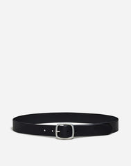 Leather Center-Bar Belt TRUE BLACK
