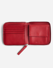 The Essential Zip Wallet in Leather BRIGHT EMBER