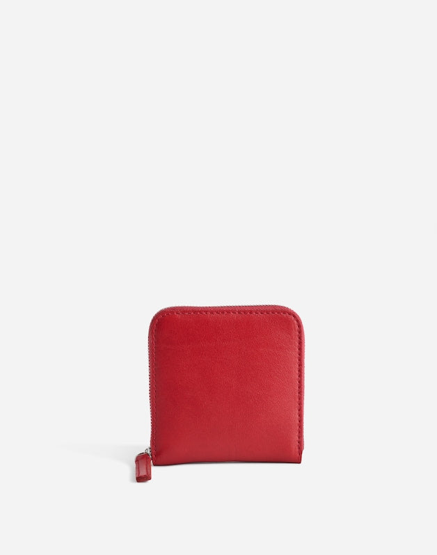 The Essential Zip Wallet in Leather BRIGHT EMBER