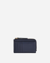 The Zip Card Case Wallet in Waxed Leather NIGHTTIME