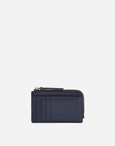The Zip Card Case Wallet in Waxed Leather NIGHTTIME