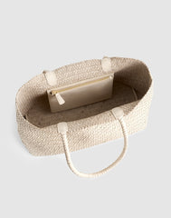 The Signature Woven Tote VINTAGE MUSLIN