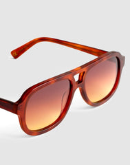 Logaan Aviator Sunglasses DARK BROWN
