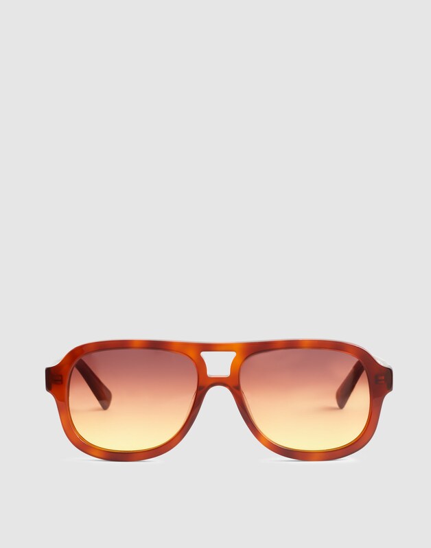 Logaan Aviator Sunglasses DARK BROWN