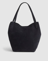 The Shopper Tote in Soft Grain Suede JUNIPER BERRY