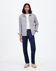 Garment-Dyed Straight-Hem Work Shirt FADED LAVENDER
