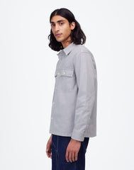 Garment-Dyed Straight-Hem Work Shirt FADED LAVENDER