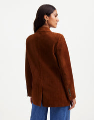 The Kline Blazer in Suede SOFT MAHOGANY