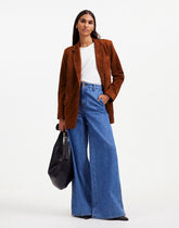 The Kline Blazer in Suede SOFT MAHOGANY