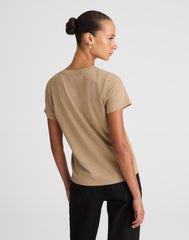 The Easy V-Neck Tee in Soft Slub WET STONE