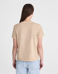 The Perfect Crewneck Tee in Allday Jersey STUDIO BEIGE