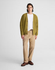 Bouclé Cardigan GREEN OCHRE
