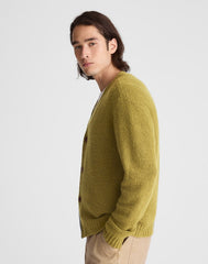 Bouclé Cardigan GREEN OCHRE