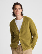 Bouclé Cardigan GREEN OCHRE