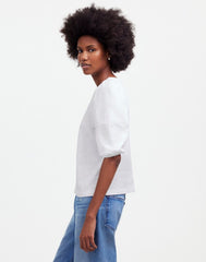 Puff-Sleeve Tee WHITE