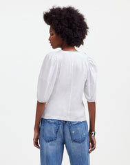 Puff-Sleeve Tee WHITE