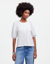 Puff-Sleeve Tee WHITE