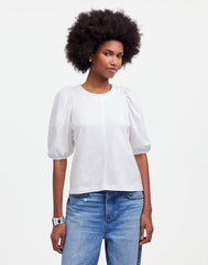 Puff-Sleeve Tee WHITE