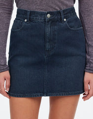 Denim Mini Skirt in Hodgeman Wash HODGEMAN WASH