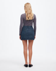 Denim Mini Skirt in Hodgeman Wash HODGEMAN WASH