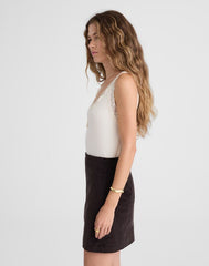 Corduroy Mini Skirt BLACK WALNUT