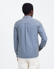 Indigo-Dyed Shirt in Engineer Stripe KERRVILLE WASH