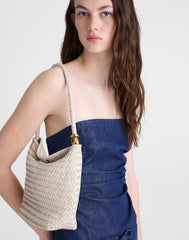 The Signature Woven Shoulder Bag VINTAGE MUSLIN