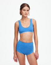 Zulu & Zephyr Dress Ocean Blue Textured Crop Bralette OCEAN BLUE