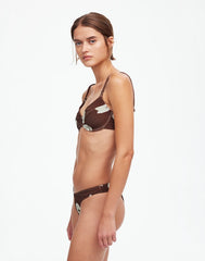 Zulu & Zephyr Cocoa Swirl Textured Balconette Bikini Top COCOA SWIRL