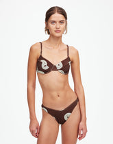 Zulu & Zephyr Cocoa Swirl Textured Balconette Bikini Top COCOA SWIRL