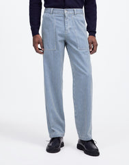 Baggy Surplus Pants in Indigo Engineer Stripe ROCKAWAY STRIPE