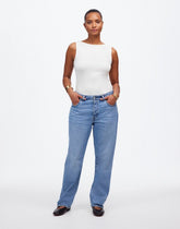 The Curvy Dean Easy Straight Jean in Northridge Wash: Airy Denim Edition NORTHRIDGE WASH