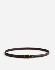 The Essential Skinny Leather Belt DARK CAROB