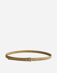 The Essential Skinny Leather Belt TAWNY OLIVE