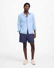 Button-Up Shirt in Cotton-Linen Blend NEWBRIDGE STRIPE