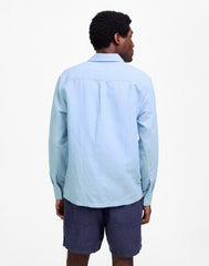 Button-Up Shirt in Cotton-Linen Blend NEWBRIDGE STRIPE