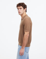 Diamond Pointelle Stitch Sweater Polo CARGO