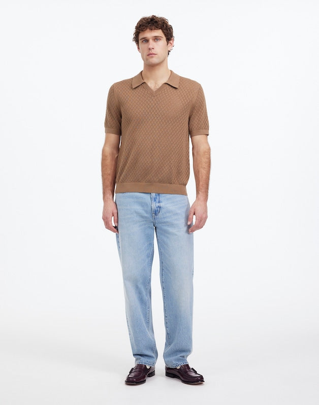 Diamond Pointelle Stitch Sweater Polo CARGO