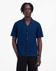 Indigo-Dyed Camp Collar Shirt INDIGO