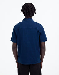 Indigo-Dyed Camp Collar Shirt INDIGO