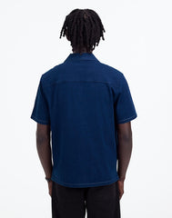 Indigo-Dyed Camp Collar Shirt INDIGO