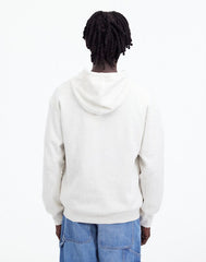 French Rib Knit Hoodie Sweatshirt HEATHER VINTAGE IVORY