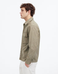 Utility Jacket in Garment-Dyed Cotton Twill FADED FATIGUE