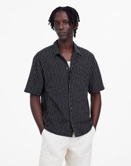 Textured Camp Collar Shirt DEEP INDIGO
