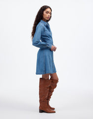 Seamed Mini Dress in Ramey Wash: Airy Denim Edition RAMEY WASH