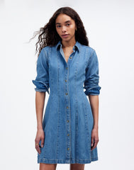 Seamed Mini Dress in Ramey Wash: Airy Denim Edition RAMEY WASH