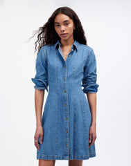 Seamed Mini Dress in Ramey Wash: Airy Denim Edition RAMEY WASH
